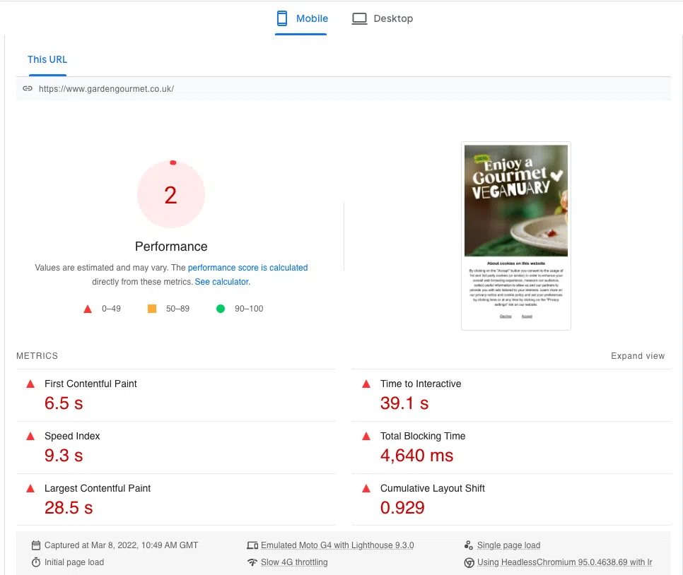Website building tips - site speed checker